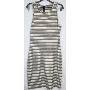 bobi Los Angeles Black and White Striped Above the Knee Tank Dress Womens Sz Med